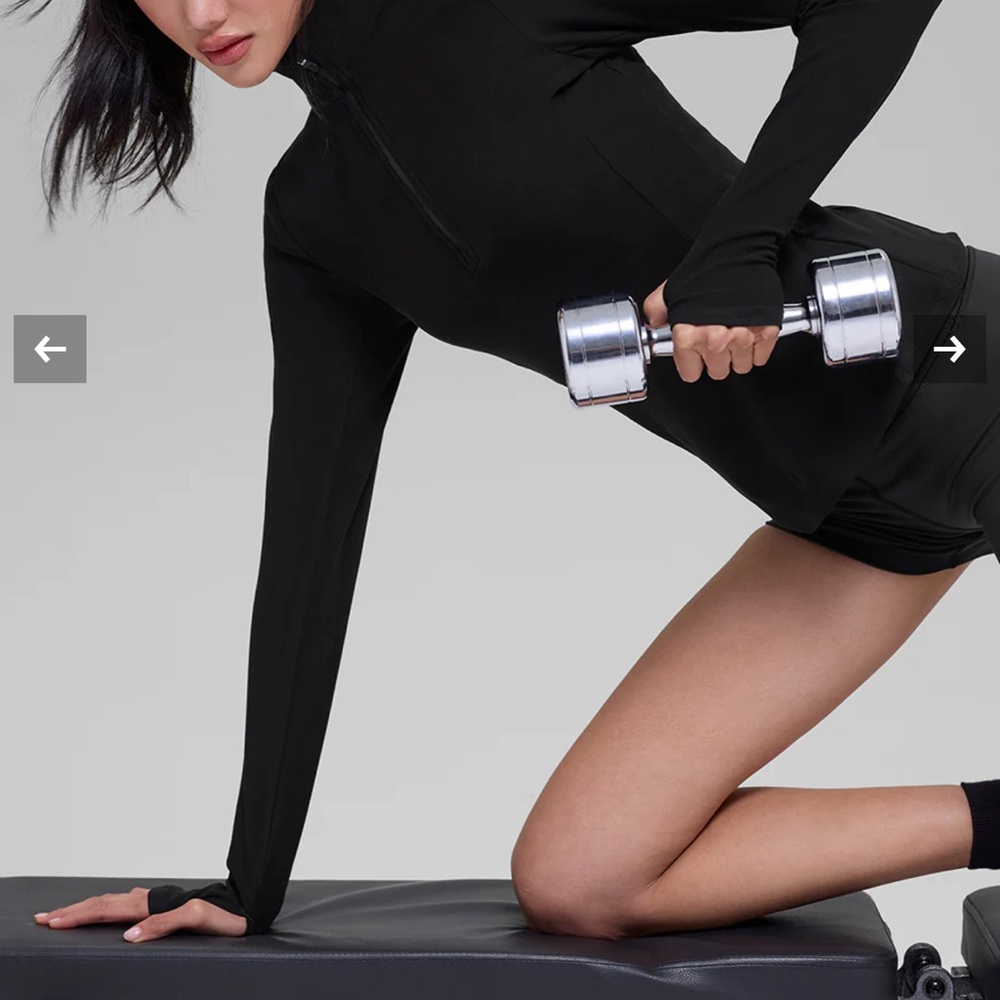New ALO soft Yoga Black 1/2 Zip long sleeve - Picture 4 of 8